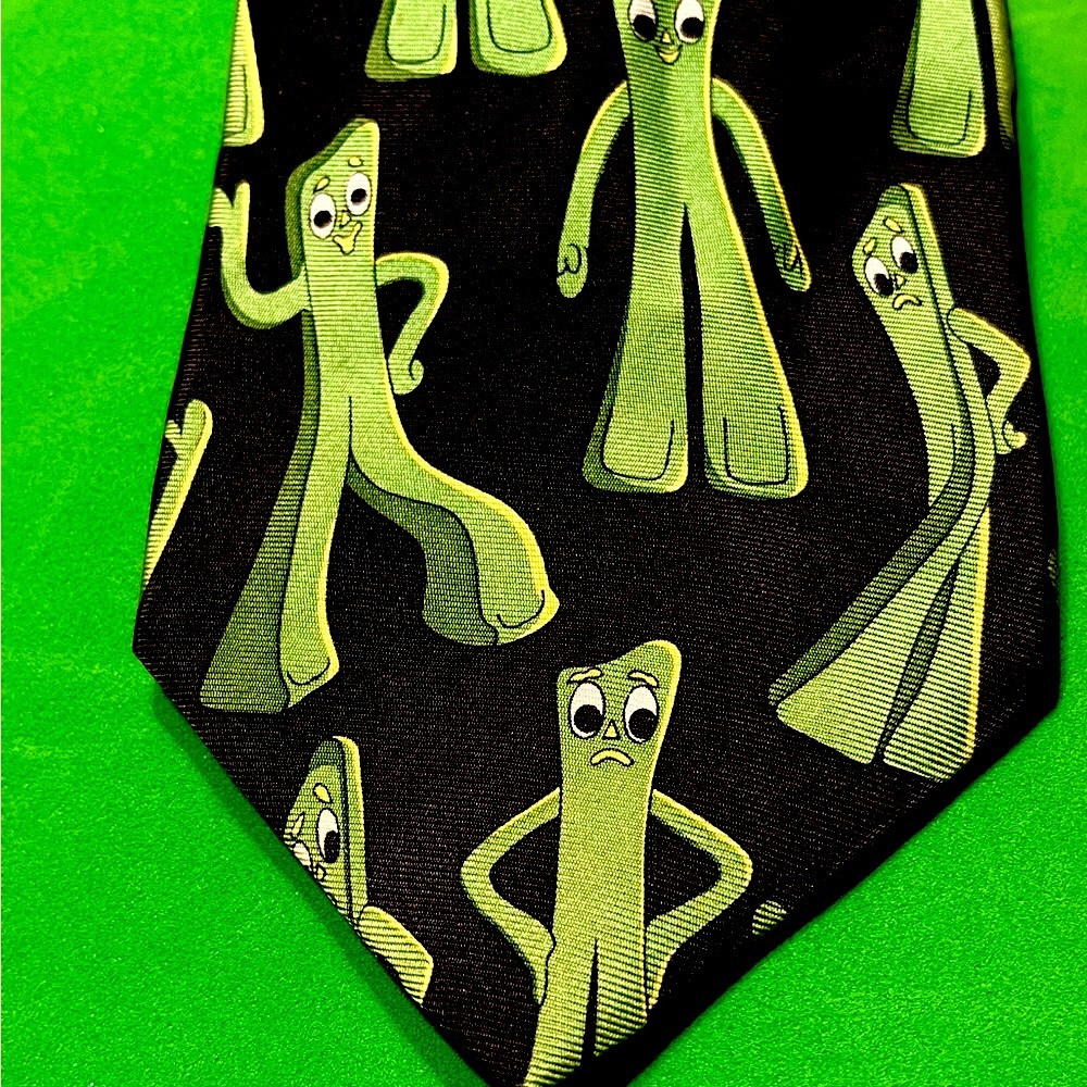 Vintage Gumby Ralph Marlin 1995 Prema Toy Co Silk Tie
